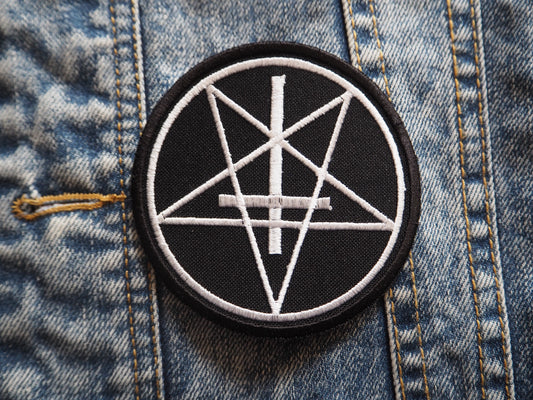 Pentagram Inverted Cross Embroidered Patch