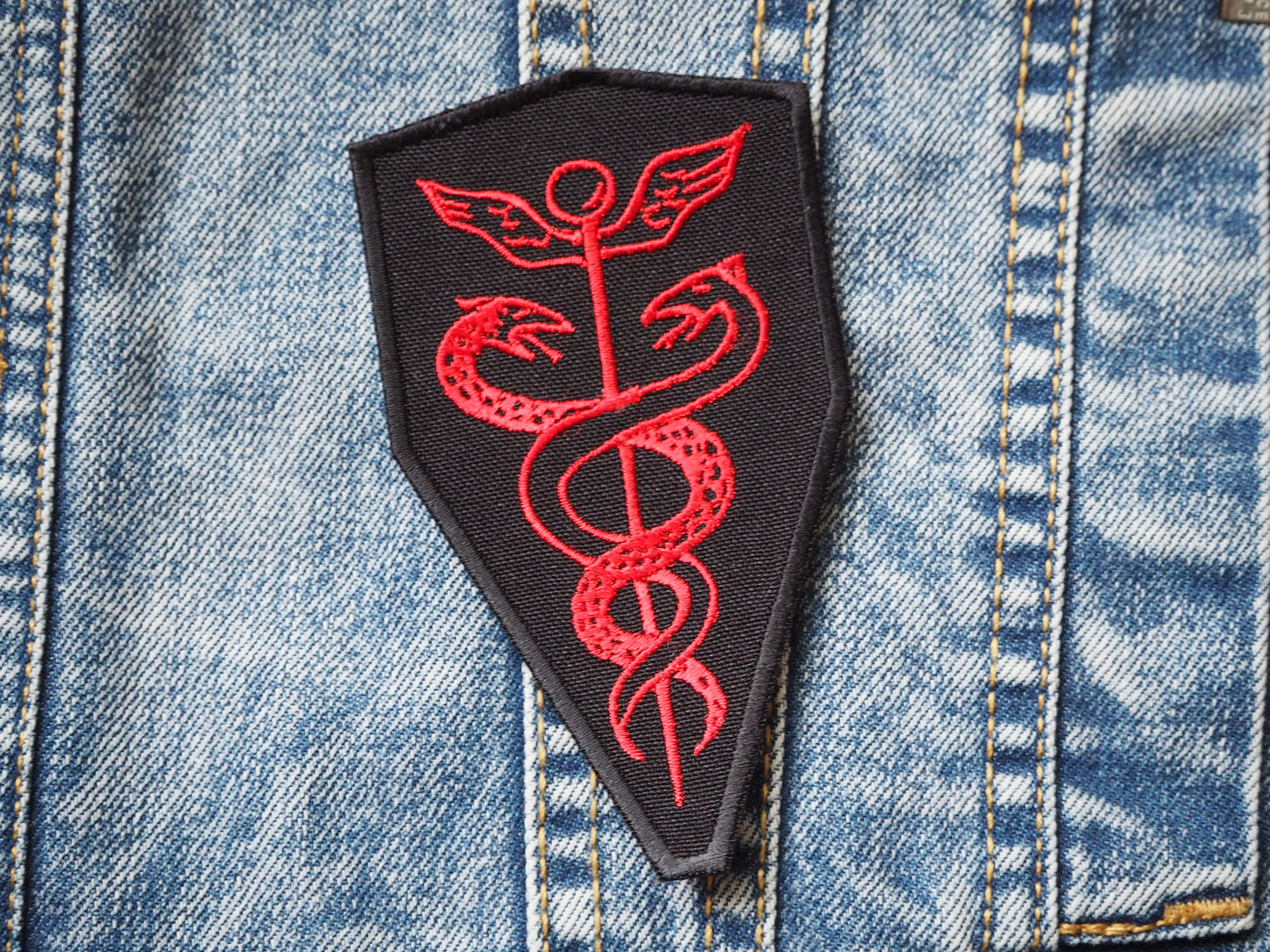 Caduceus Occult Embroidered Patch