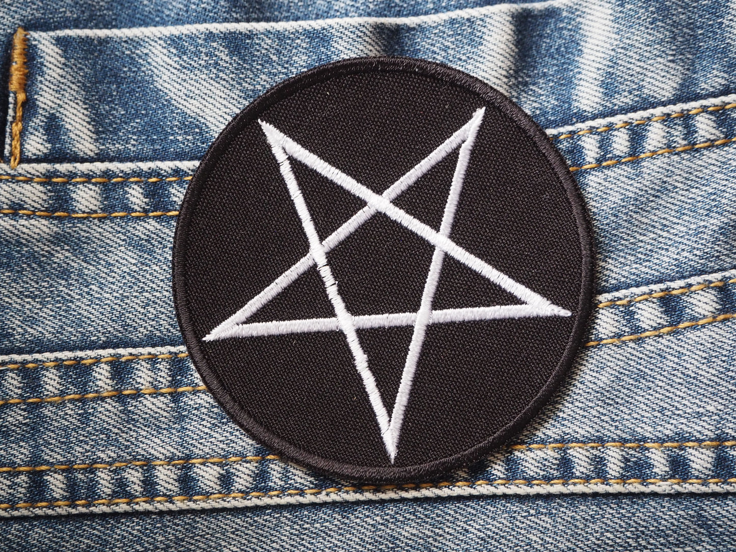 - Witch Occult Pentagram Embroidered Patch
