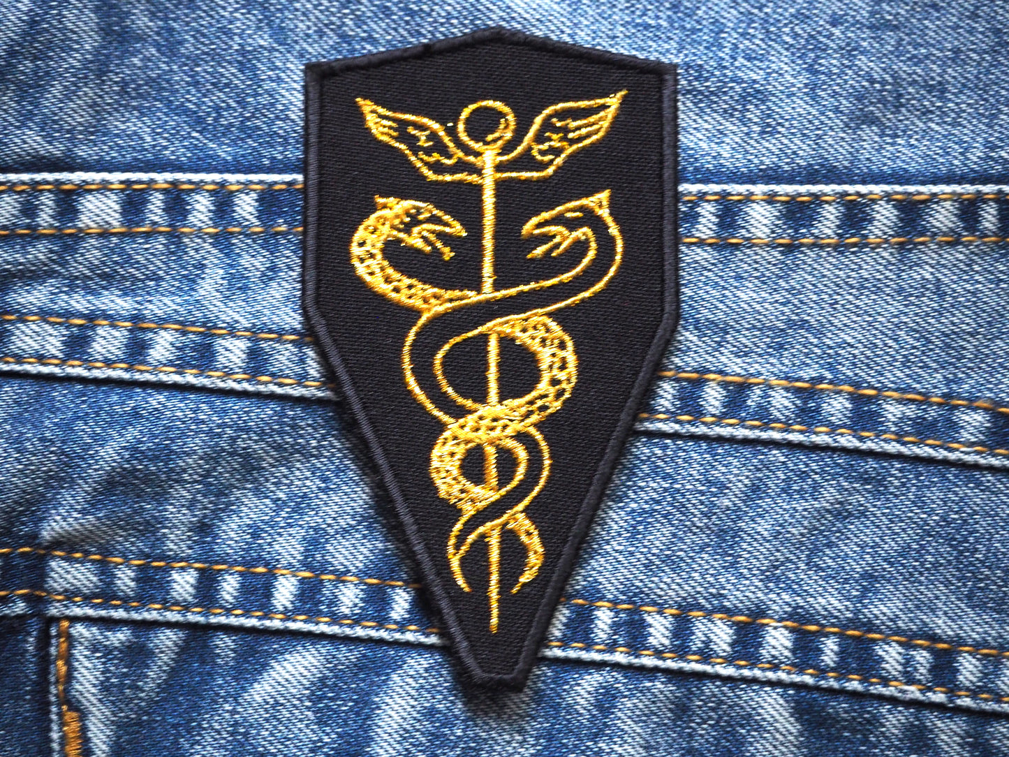 Caduceus Occult Embroidered Patch