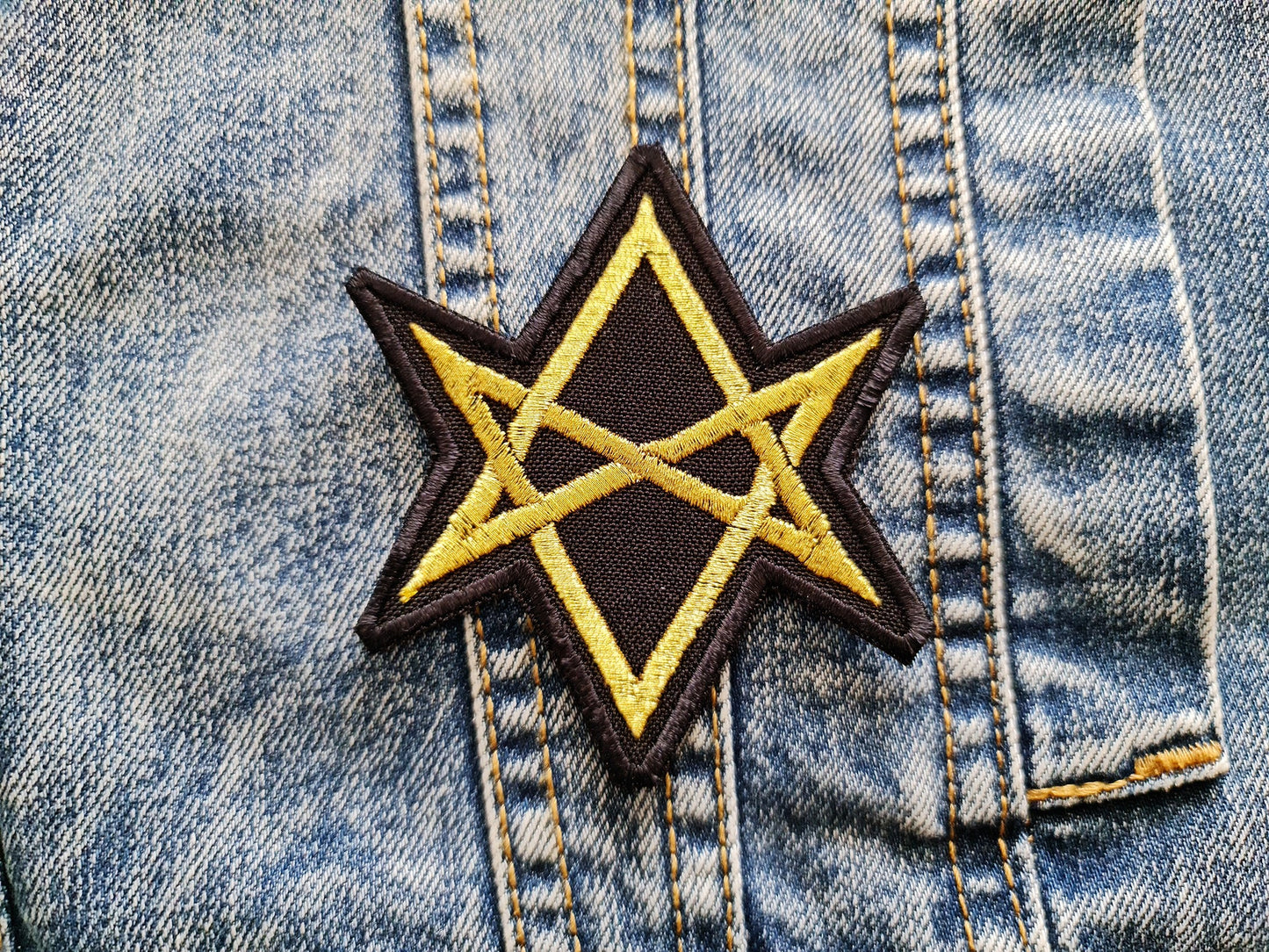 Occult Hexagram Embroidered Patch