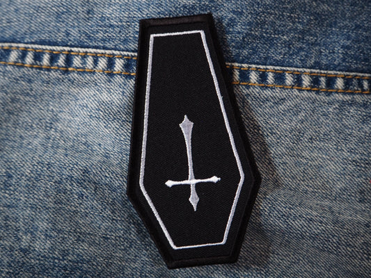 Coffin Inverted Cross Patch