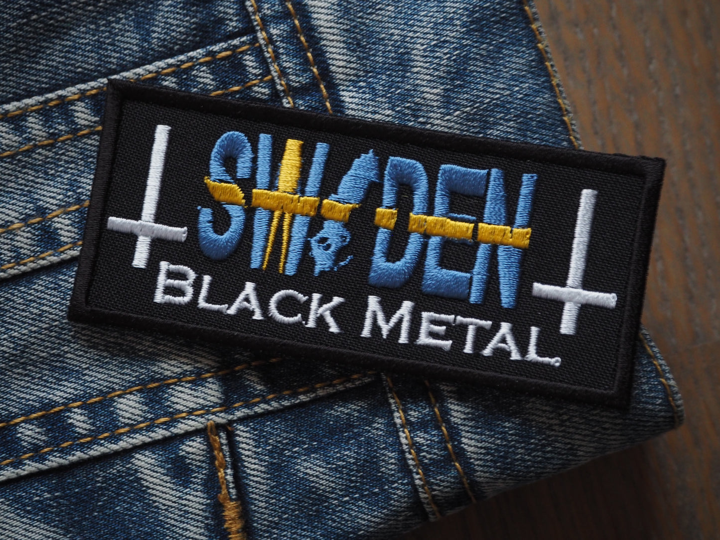 Black Metal Sweden Embroidered Patch