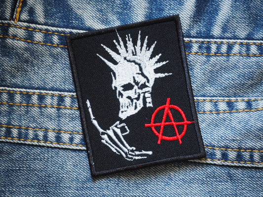 Punk's Not Dead Skull Patch Embroidered