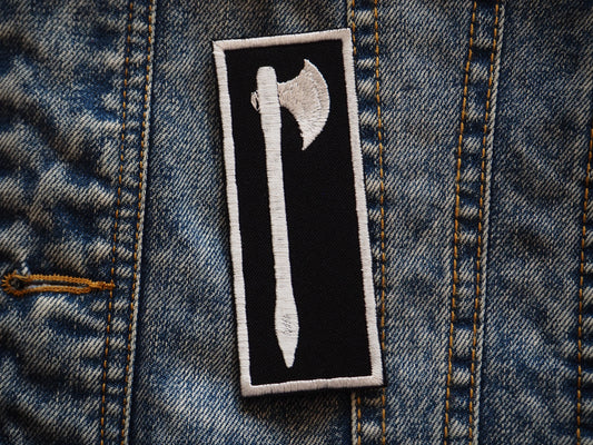 Medieval Axe Fantasy Dragons Embroidered Patch