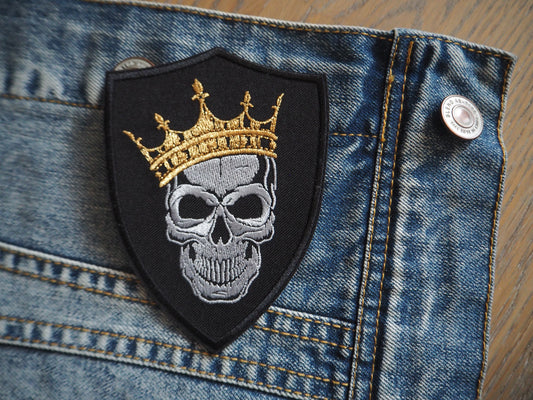 Dead King Skull Patch Embroidered