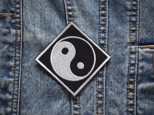 Yin and Yang Symbol Embroidered Patch