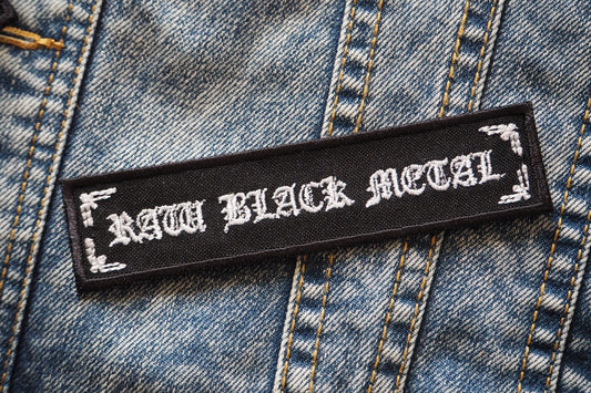 Raw Black Metal Embroidered Patch