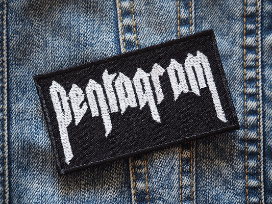 Pentagram Patch Embroidered Doom Metal