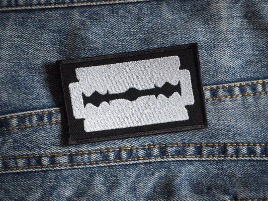 Razorblade Embroidered Patch