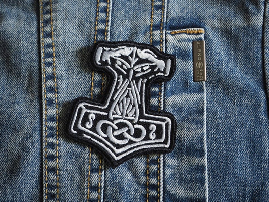 Mjölnir Viking symbol of the Thunder God Thor Norse Mythology Embroidered Patch