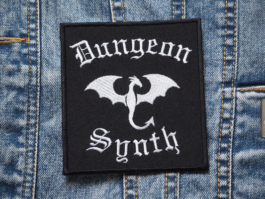 Dungeon Synth Medieval Dragon Embroidered Patch