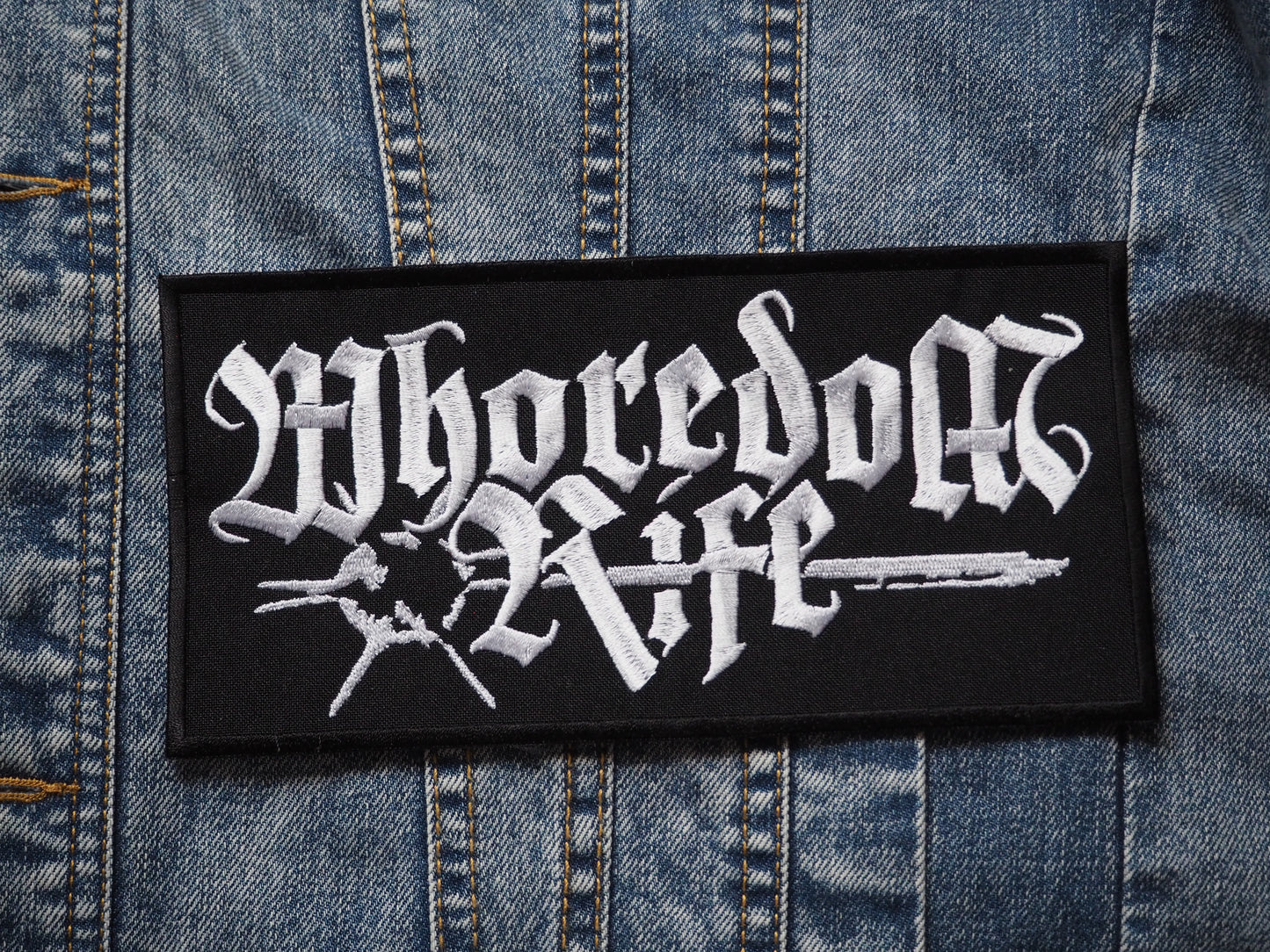 Whoredom Rife Black Metal Embroidered Patch