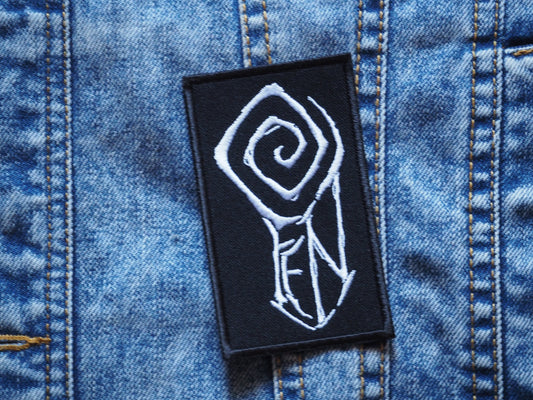 Fen Black Metal Embroidered Patch