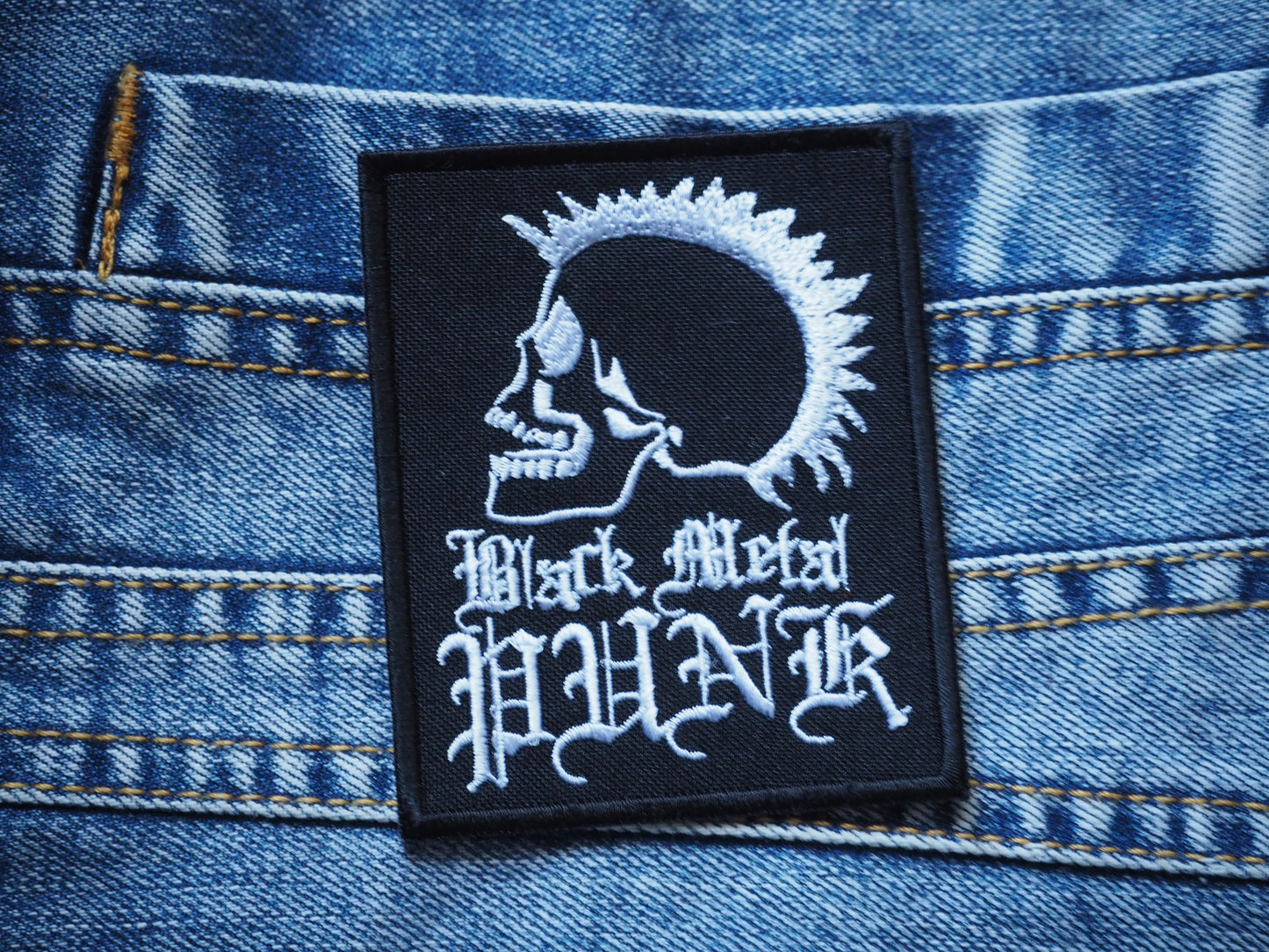 Black Metal Punk Embroidered Patch