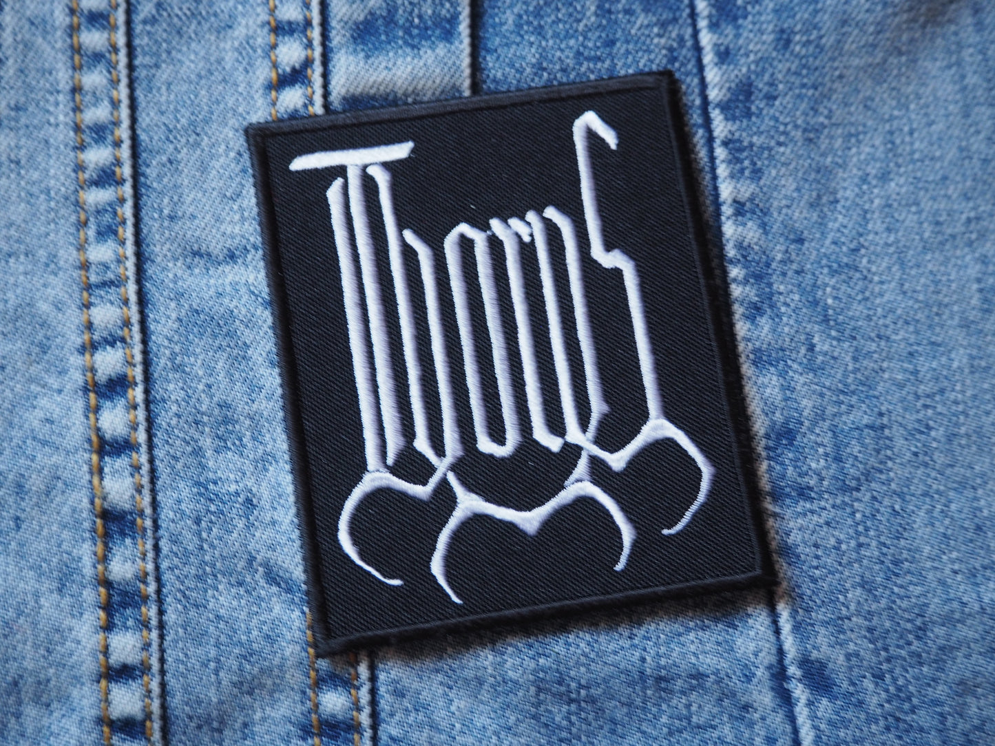 Thorns Logo Patch Black Metal Embroidered