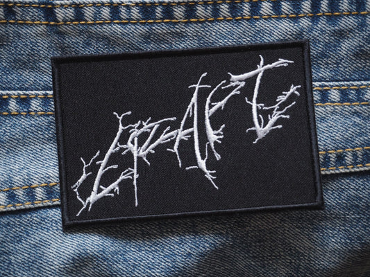 Craft Patch Embroidered Black Metal