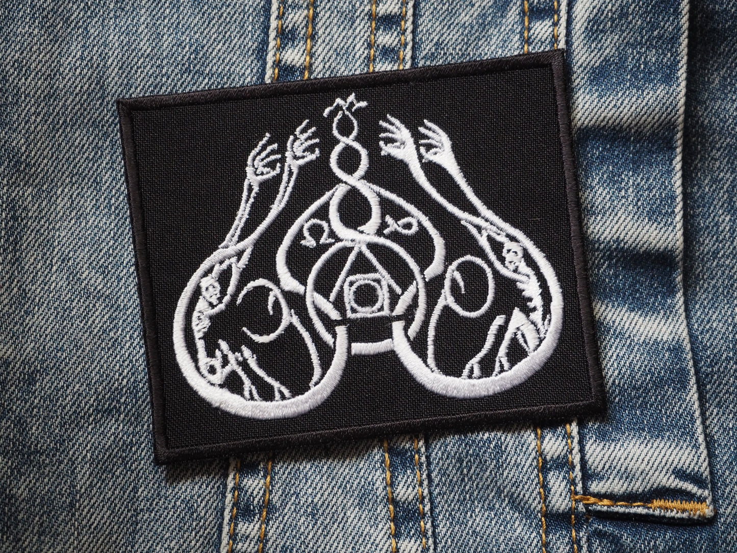 Gris Black Metal Embroidered Patch