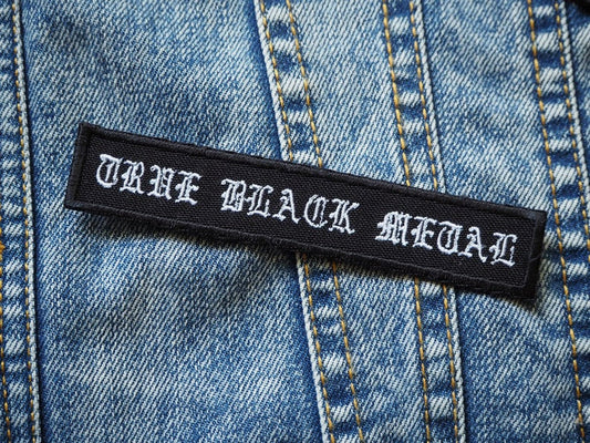 True Black Metal Embroidered Patch