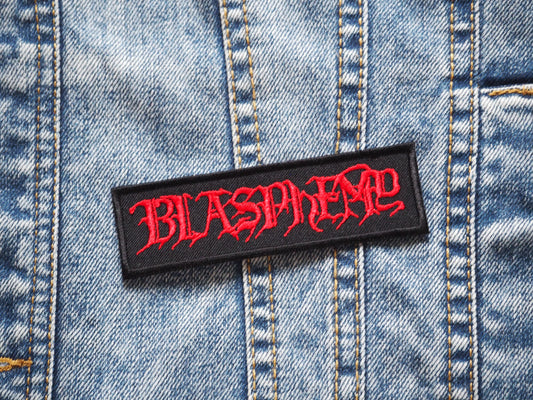 Blasphemy Satanic Black Metal Embroidered Patch