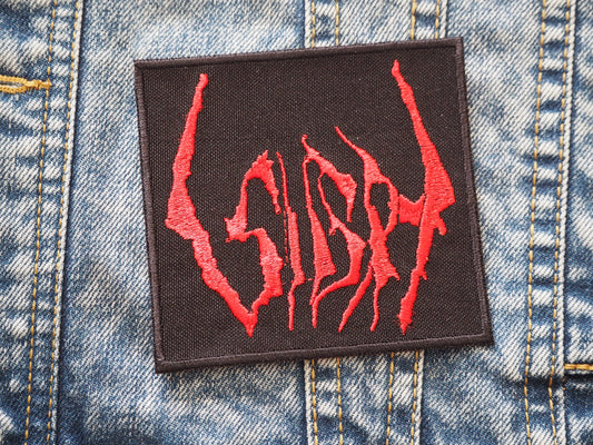 Sigh Patch Embroidered (Black Metal)