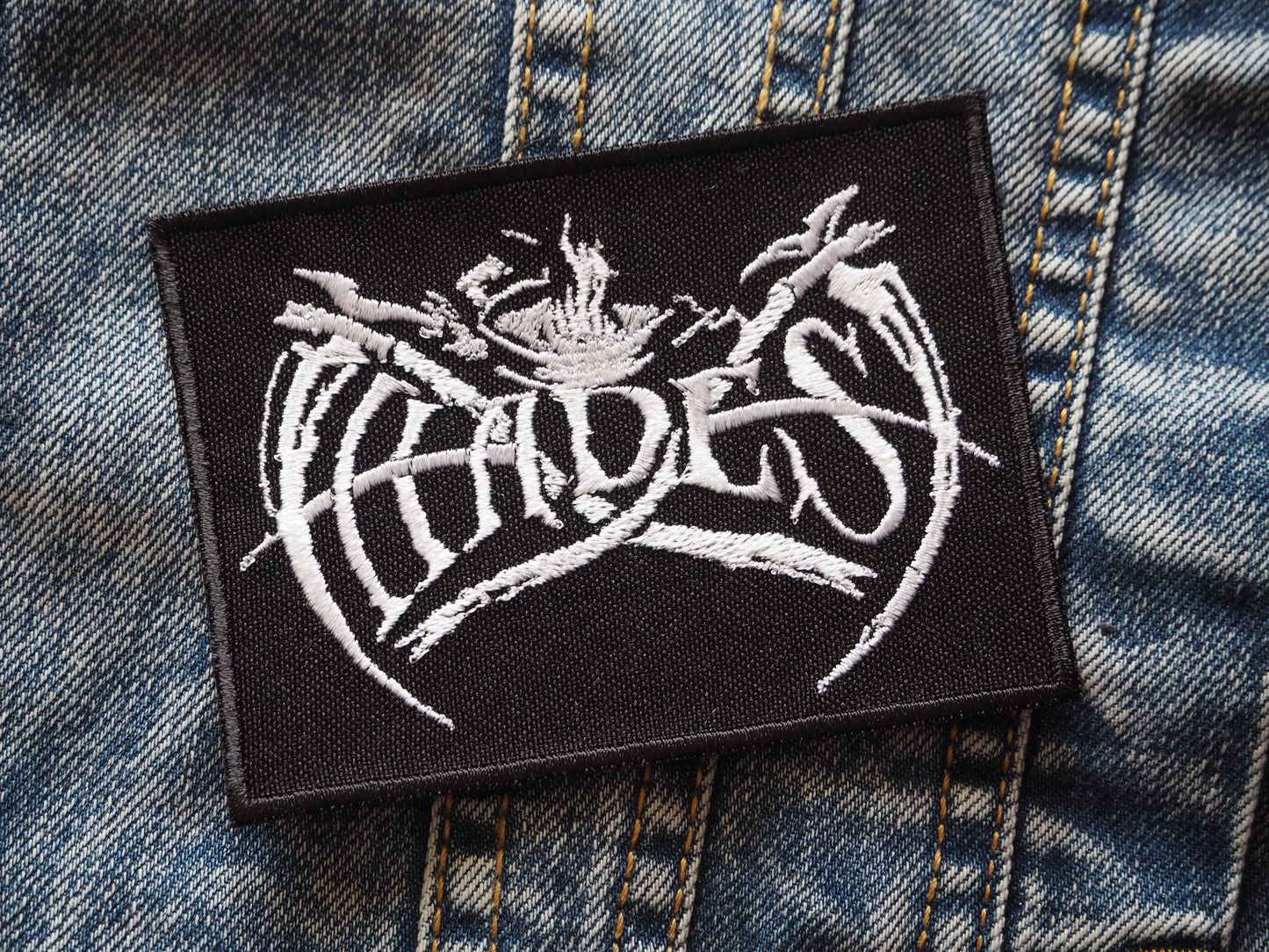 Hades Patch Embroidered (Black Metal)