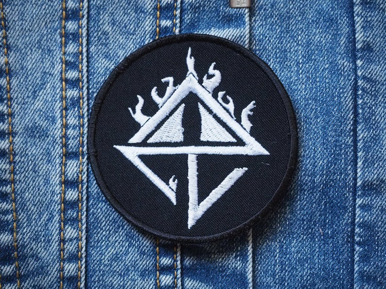 Craft Symbol Black Metal Embroidered Patch